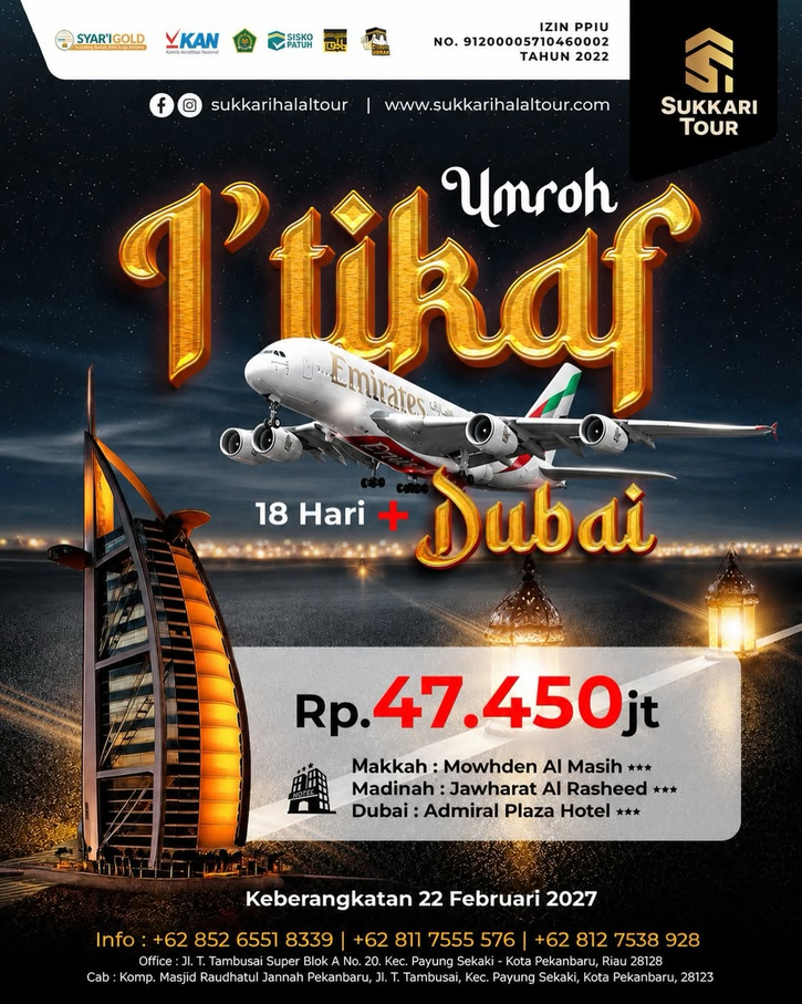 UMROH I’TIKAF + DUBAI 2027 